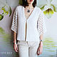 Openwork knitted cardigan white. Cardigans. CUTE-KNIT by Nata Onipchenko. My Livemaster. Фото №5