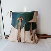 Сумки и аксессуары handmade. Livemaster - original item Magic) Leather backpack with engraving and painting for Galina). Handmade.