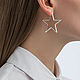 Earrings 'Stars' 925 silver, Stud earrings, Moscow,  Фото №1