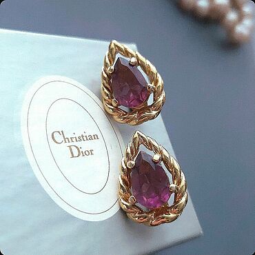 Винтаж ручной работы. Ярмарка Мастеров - ручная работа Винтаж: Клипсы Christian Dior, Кристиан Диор, винтаж. Handmade.