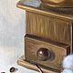Картина с кофе «Кофейку?». Картины. Картины маслом Антонина Любецкая. Ярмарка Мастеров.  Фото №6