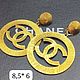 Винтаж: Chanel LOGO «Как у звезд» винтаж. Серьги винтажные. Александрия (sweetvintage). Ярмарка Мастеров.  Фото №6