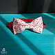 Tie Red flowers / white butterfly-tie, mil'fler, Ties, Moscow,  Фото №1