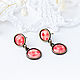 Серьги Red dots (Алые точки). Серьги классические. Djayajewel. Ярмарка Мастеров.  Фото №4