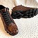 Sneakers made of embossed crocodile leather, in dark brown color. Sneakers. SHOES&BAGS. My Livemaster. Фото №4