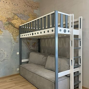 Для дома и интерьера ручной работы. Ярмарка Мастеров - ручная работа Кровать чердак с диваном внизу. Handmade.