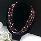 Garnet necklace with pearls ' Passion', Necklace, Moscow,  Фото №1