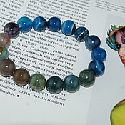 Set of jewelry made of natural agate 