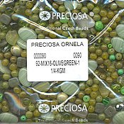 20 гр МИКС ураниум Preciosa чешские бусины