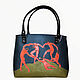Order Анри Матисс. Кожаная сумка синяя зеленая "Танец". Leather  Art  Phantasy. Livemaster. . Classic Bag Фото №3