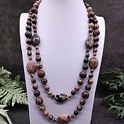 Работы для детей, handmade. Livemaster - original item Natural Rhodonite Long Beads. Handmade.