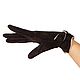 Order Winter gloves made of brown velour and leather. Labbra. Butichok from N.. Livemaster. . Vintage gloves Фото №3