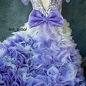 Пудровое платье с цветами на первый день рождения, пыльная роза платье