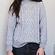 Свитер вязаный «GRAY MOOD "  из мериносовой итальянской шерсти. Свитеры. ATICA /вязание с любовью/. Ярмарка Мастеров.  Фото №5