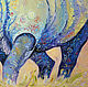 Order The picture with the rhinoceros oil on canvas. Multicolor Gallery. Livemaster. . Pictures Фото №3