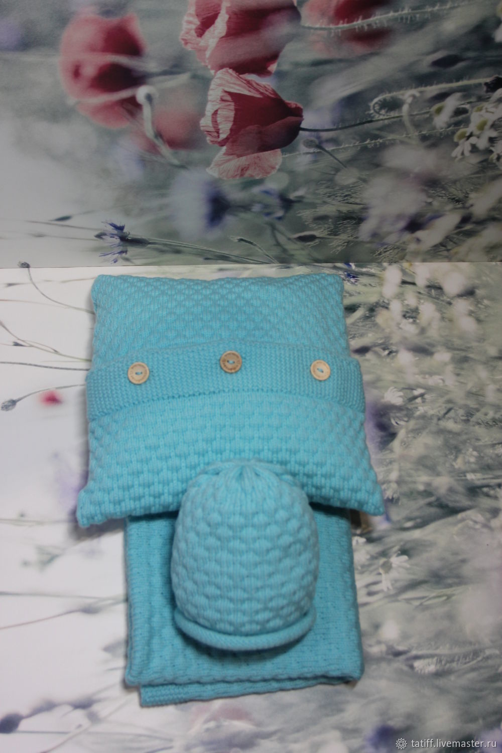 ВЯЗАНЫЙ ДЕТСКИЙ КОМПЛЕКТ: ПЛЕД, ПОДУШКА, ШАПКА в интернет-магазине на ...