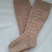 Аксессуары handmade. Livemaster - original item Knee socks made of camel hair Our Natasha. Handmade.