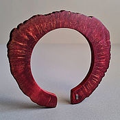 Украшения handmade. Livemaster - original item Red unusual bracelet made of wood. Handmade.