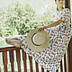Summer White Long floral dress Retro Short Sleeve. Dresses. ivavavilonskaya. My Livemaster. Фото №6