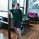 Order Jerseys: Women's knitted oversize jumper in green color to order. Kardigan sviter - женский вязаный свитер кардиган оверсайз. Livemaster. . Sweaters Фото №3
