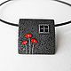 Pendant made of polymer clay Colors of my house. Pendants. Wild Onion Art. Online shopping on My Livemaster.  Фото №2