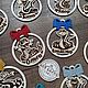 Деревянные сувениры- именные шарики со змеями с цветными бантиками. Новогодние сувениры. АртДекор54 (artdecor54). Ярмарка Мастеров.  Фото №6