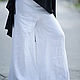 Skirt pants for women, White linen pants, Fashion women pants, EUGfashion
