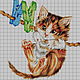 Order Set of embroidery beads 'Kitten'. Beaded embroidery from Laura. Livemaster. . Embroidery kits Фото №3
