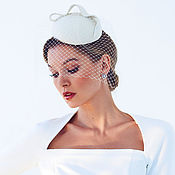 Аксессуары handmade. Livemaster - original item Wedding mini hat 