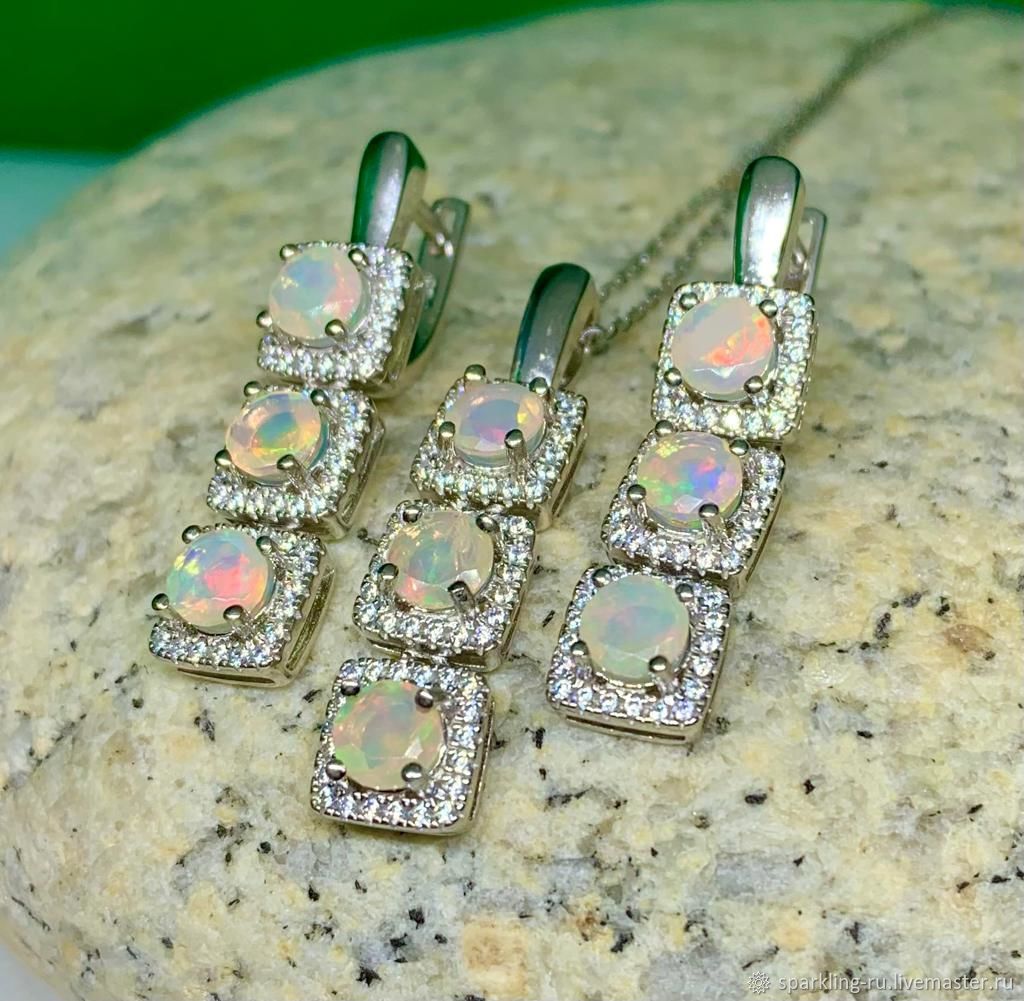 Jewelry set with opal silver, Jewelry Sets, Moscow,  Фото №1