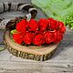 Заколка-автомат с розами алого цвета. Заколки. Камелия (магазин цветочных украшений) (grafiny) (grafiny). Интернет-магазин Ярмарка Мастеров.  Фото №2