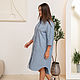 Order The shirt dress is gray-blue with bright embroidery. NATALINI. Livemaster. . Dresses Фото №3
