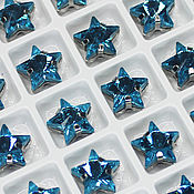 Материалы для творчества handmade. Livemaster - original item Rhinestones 10 mm stars Blue. Handmade.