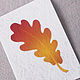 Felt pattern for brooch Oak leaf red gold, Embroidery kits, Solikamsk,  Фото №1