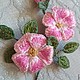 Brooch 'the Branch of wild rose'. Brooches. Embroidered Garden. Online shopping on My Livemaster.  Фото №2