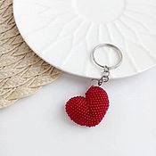 Сумки и аксессуары handmade. Livemaster - original item Key chain Heart bead. Handmade.