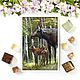 Postcard of a moose with moose calves, Cards, Yoshkar-Ola,  Фото №1