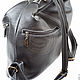 Leather backpack Afina black. Classic Bag. Russian leather Guild. My Livemaster. Фото №6