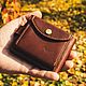 Order Bifold brown leather wallet. G.L.A.D.. Livemaster. . Wallets Фото №3