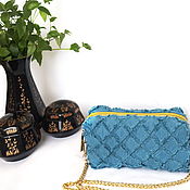 Сумки и аксессуары handmade. Livemaster - original item Clutch Shoulder Bag Small Handbag Clutch on a Chain Chenille. Handmade.