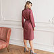 Order Dusty Rose Cotton Trench Dress, Raincoat Midi Dress for Office Pink. mozaika-rus. Livemaster. . Dresses Фото №3