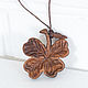 Order Amulet pendant ' four-Leaf clover'. OakForest Wooden Jewelry. Livemaster. . Pendant Фото №3