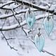 Заказать Серьги и кулоны со скелетированными листьями разных цветов. Crystal Garden. Ярмарка Мастеров. . Серьги классические Фото №3