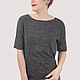Grey melange t-shirt with a little down, Jumpers, Moscow,  Фото №1