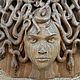 Medusa Gorgon panel, statuette made of wood. Figurines. DubrovichArt. Online shopping on My Livemaster.  Фото №2