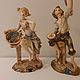 Paired figurines ' Fish market'. Italy, Vintage statuettes, Cambridge,  Фото №1