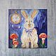 Order White Rabbit in Wonderland oil painting. Art From Estella. Livemaster. . Pictures Фото №3