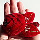 Order Brooch-pin: Velvet rose in Dior style. silk fairy tale. Livemaster. . Brooches Фото №3