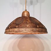 Для дома и интерьера handmade. Livemaster - original item Ceramic lamp with large canopy deep (34 cm). Handmade.