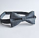 Tie Western / dark gray bow tie from the material of len. Ties. Respect Accessories. Online shopping on My Livemaster.  Фото №2